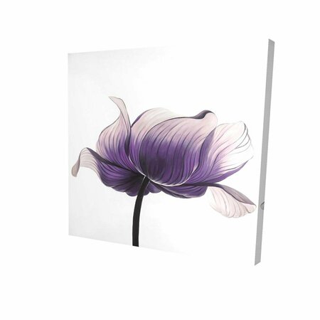 FONDO 32 x 32 in. Purple Anemone Flower-Print on Canvas FO3331834